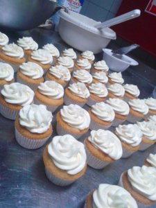 vaníliás-fehércsokis mini cupcake